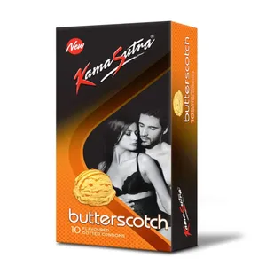 Kamasutra Butterscotch Flavoured Dotted Condoms 10's Pack